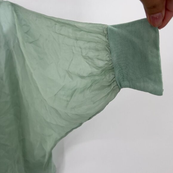 Sofia Made in Italy Green Sheer Batwing Dress Fitted Mini Skirt – One Size NWT - Picture 4 of 10
